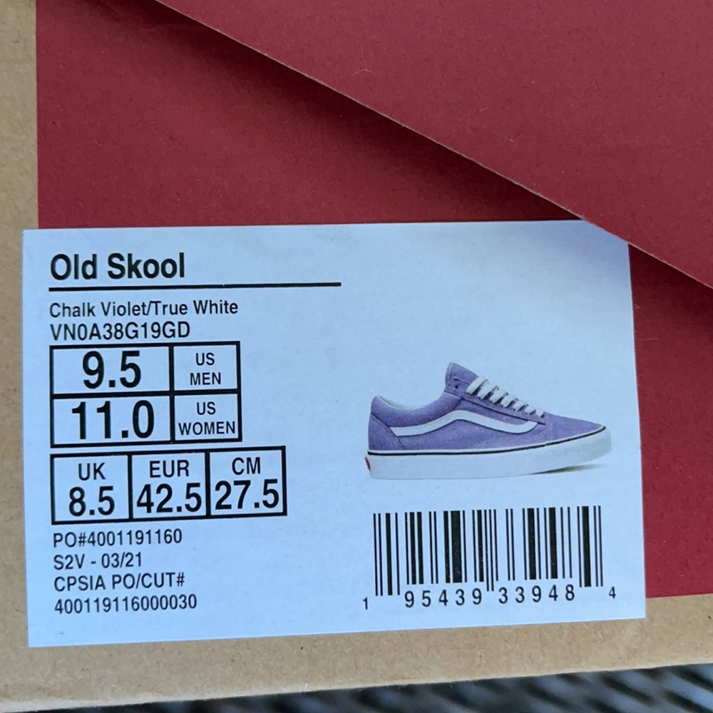 Vans Old Skool Chalk Violet/True White MENS - Picture 16 of 16